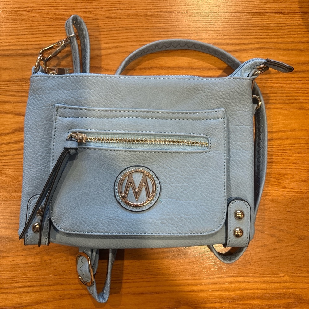 MKF Light Blue Crossbody Bag